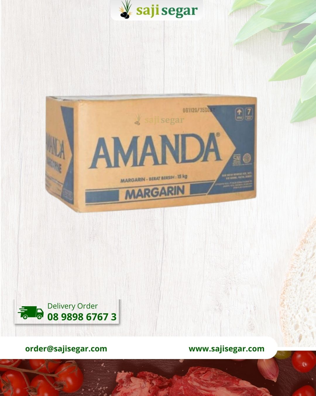 Amanda Margarin Cream 1kg / Mentega Amanda 1kg/ Margarine 1kg Termurah